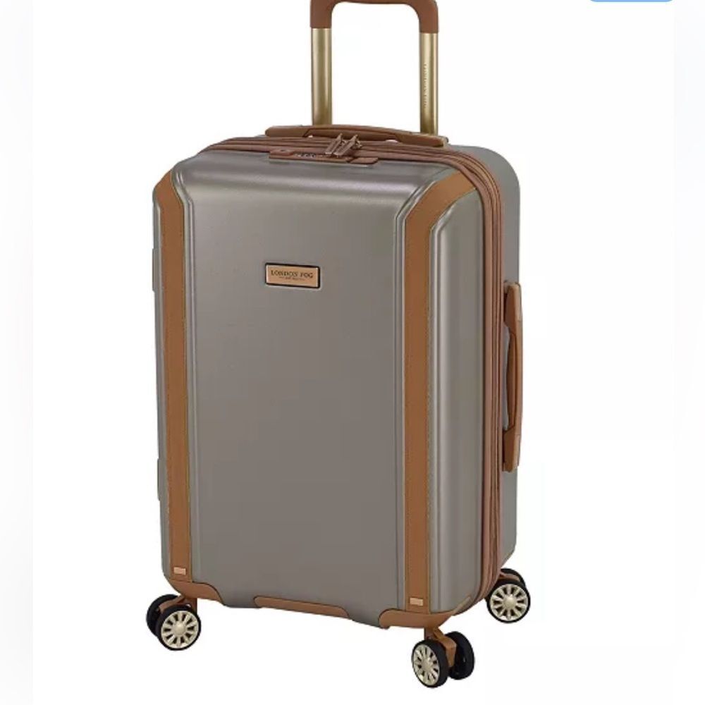 London Fog Regent large check in Expandable Spinner Suitcase travel bag 29